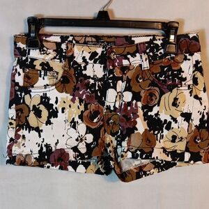 Floral Stretch Denim Women's Shorts